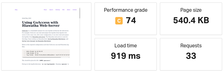 Using GoAccess with Hiawatha Web-Server